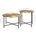 Table Set 2 Pieces Brass-covered Mdf Xalxnp