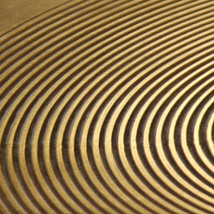 Table Set 2 Pieces Brass-covered Mdf Xalxnp