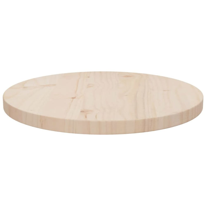 Table Top ø40x2.5 Cm Solid Wood Pine Notlap