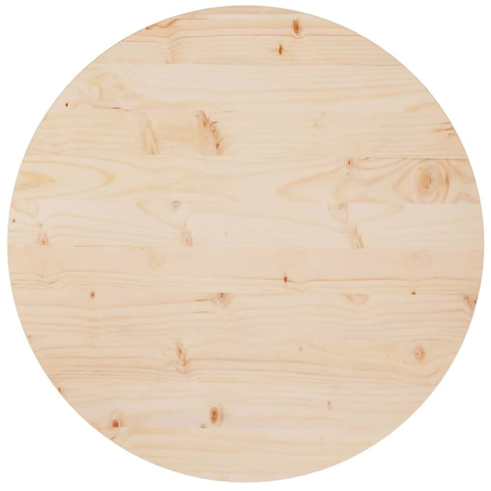Table Top ø70x2.5 Cm Solid Wood Pine Notlan