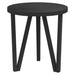 Tea Table Black ø35 Cm Mdf Ttolli