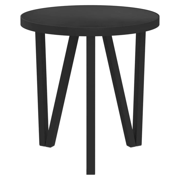 Tea Table Black ø35 Cm Mdf Ttolli