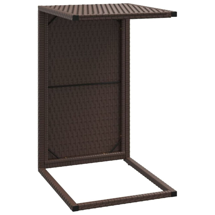 C Table Brown 40x35x60 Cm Poly Rattan Tokabi