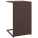 C Table Brown 40x35x60 Cm Poly Rattan Tokabi