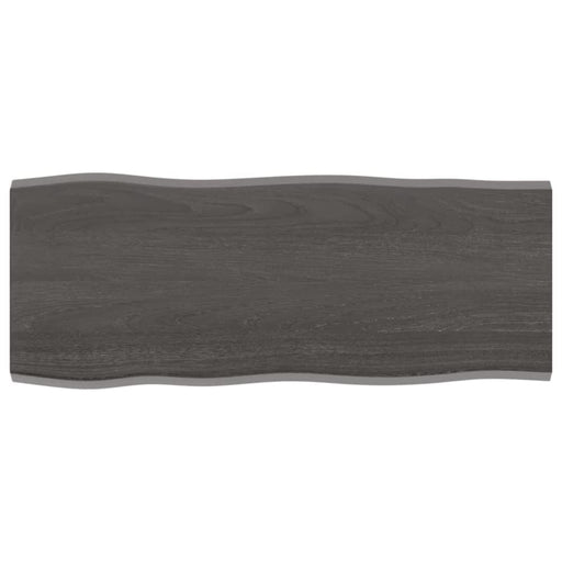 Table Top Dark Grey 100x40x2 Cm Treated Solid Wood Oak Live