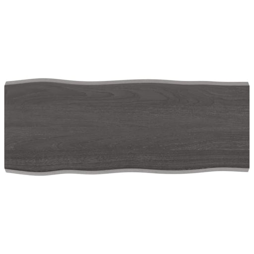 Table Top Dark Grey 100x40x4 Cm Treated Solid Wood Oak Live