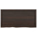 Table Top Dark Grey 100x50x4 Cm Treated Solid Wood Oak