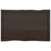 Table Top Dark Grey 100x60x4 Cm Treated Solid Wood Oak Live