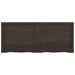 Table Top Dark Grey 120x50x6 Cm Treated Solid Wood Oak