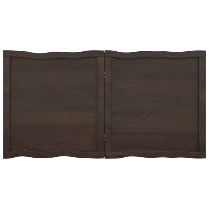 Table Top Dark Grey 120x60x4 Cm Treated Solid Wood Oak Live