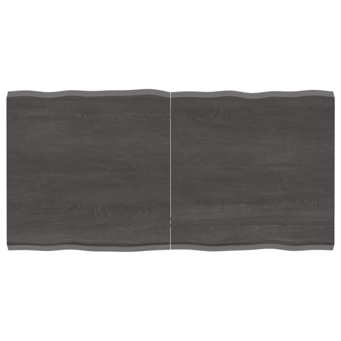 Table Top Dark Grey 120x60x4 Cm Treated Solid Wood Oak Live