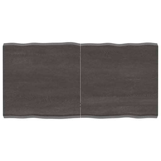 Table Top Dark Grey 120x60x6 Cm Treated Solid Wood Oak Live