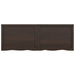 Table Top Dark Grey 140x50x4 Cm Treated Solid Wood Oak