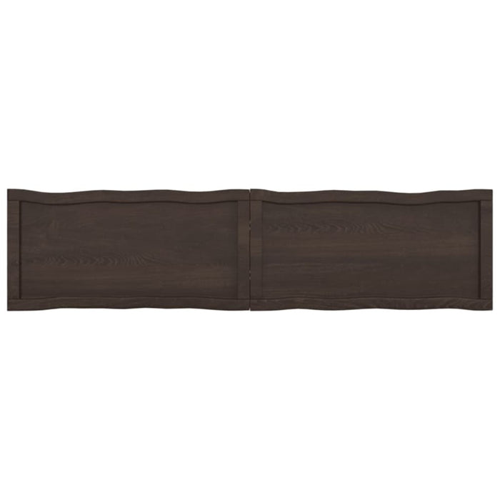 Table Top Dark Grey 160x40x4 Cm Treated Solid Wood Oak Live