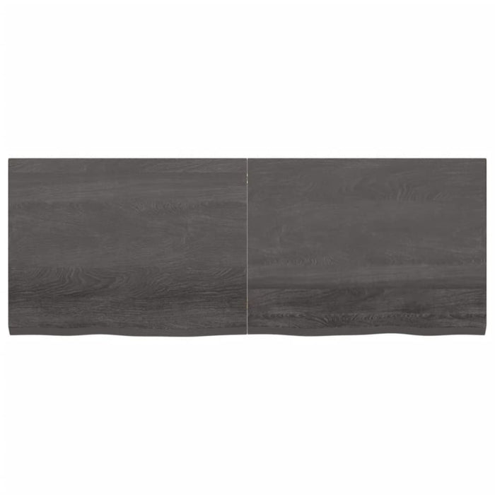 Table Top Dark Grey 160x60x4 Cm Treated Solid Wood Oak