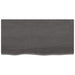 Table Top Dark Grey 80x40x4 Cm Treated Solid Wood Oak