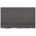 Table Top Dark Grey 80x50x2 Cm Treated Solid Wood Oak