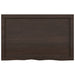 Table Top Dark Grey 80x50x6 Cm Treated Solid Wood Oak