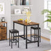 Bar Table Industrial Kitchen Dining With Solid Metal Frame