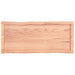 Table Top Light Brown 100x40x6 Cm Treated Solid Wood Oak