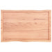 Table Top Light Brown 100x60x4 Cm Treated Solid Wood Oak