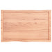 Table Top Light Brown 100x60x6 Cm Treated Solid Wood Oak