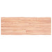 Table Top Light Brown 140x50x4 Cm Treated Solid Wood Oak