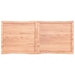 Table Top Light Brown 140x60x4 Cm Treated Solid Wood Oak