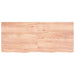 Table Top Light Brown 140x60x4 Cm Treated Solid Wood Oak