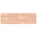 Table Top Light Brown 160x50x4 Cm Treated Solid Wood Oak