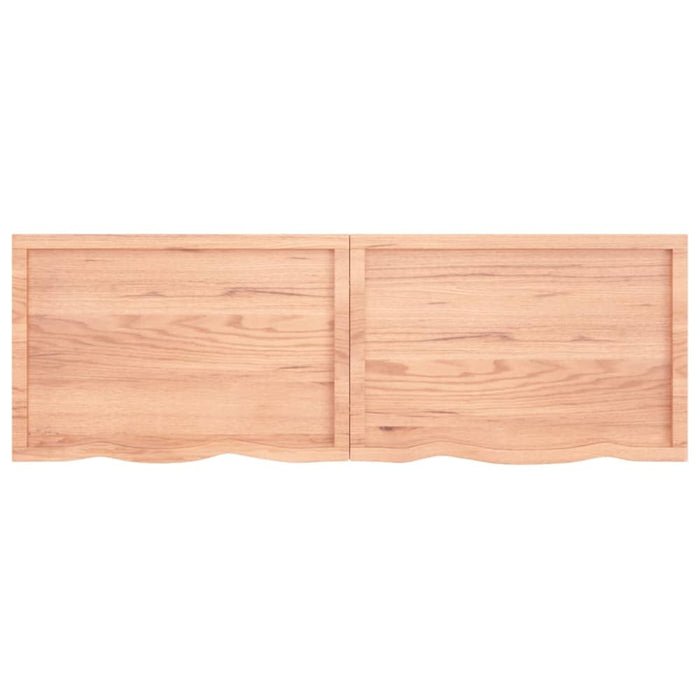 Table Top Light Brown 180x60x6 Cm Treated Solid Wood Oak