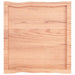 Table Top Light Brown 60x60x4 Cm Treated Solid Wood Oak