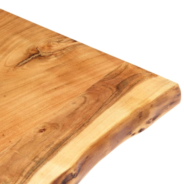 Table Top Solid Acacia Wood 100x(50-60)x3.8 Cm Xnlttx