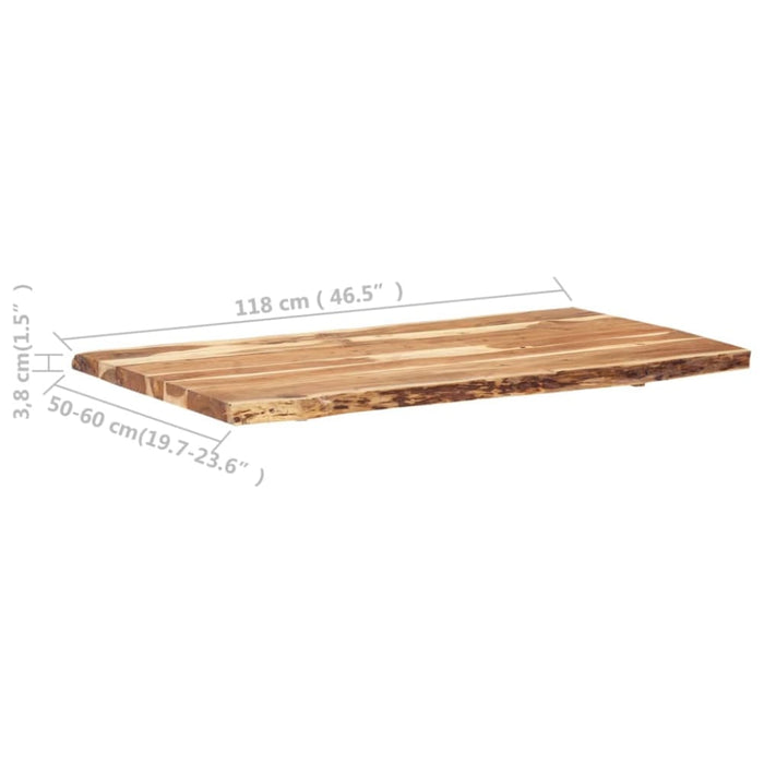 Table Top Solid Acacia Wood 118x(50-60)x3.8 Cm Xnltta