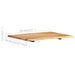 Table Top Solid Acacia Wood 80x(50-60)x2.5 Cm Xnltxk