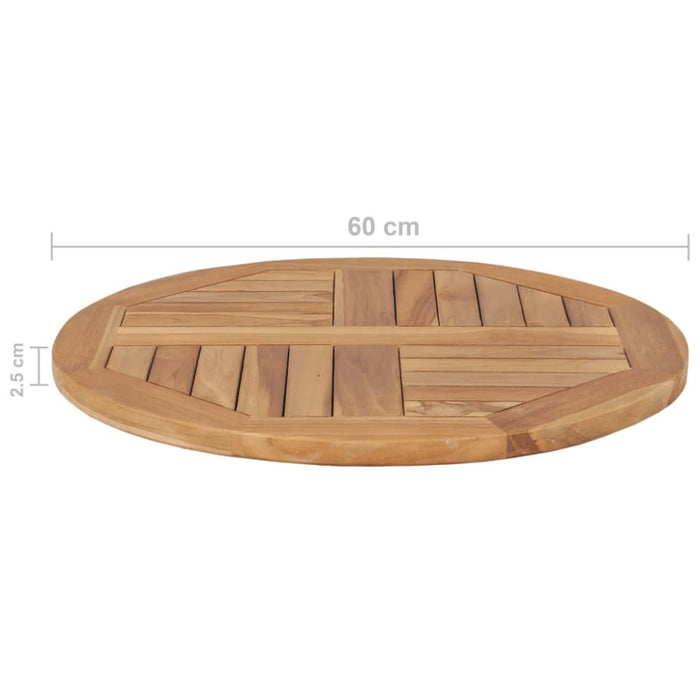 Table Top Solid Teak Wood Round 2.5 Cm 60 Ankna