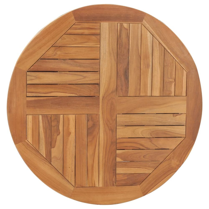 Table Top Solid Teak Wood Round 2.5 Cm 80 Anknl