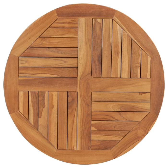 Table Top Solid Teak Wood Round 2.5 Cm 80 Anknl