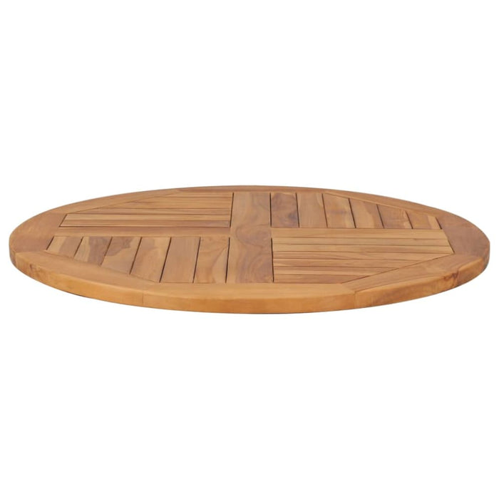 Table Top Solid Teak Wood Round 2.5 Cm 80 Anknl
