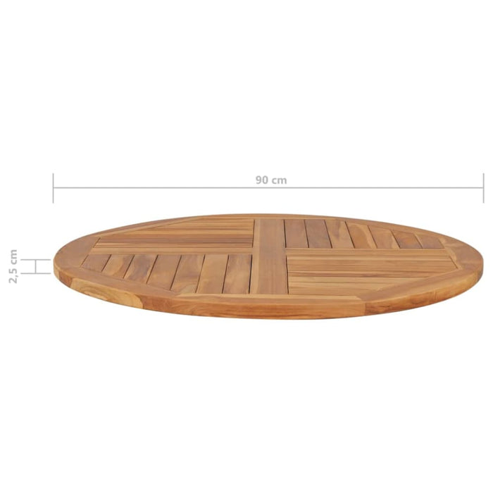 Table Top Solid Teak Wood Round 2.5 Cm 90 Ankni