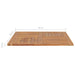 Table Top Solid Teak Wood Square 90x90x2.5 Cm Ankko