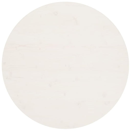 Table Top White ø90x2.5 Cm Solid Wood Pine Notlpi
