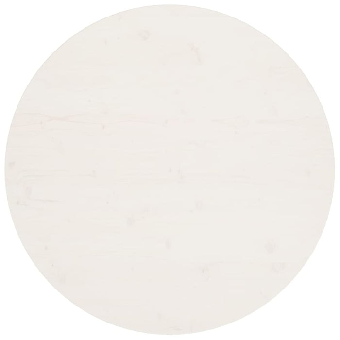Table Top White ø90x2.5 Cm Solid Wood Pine Notlpi