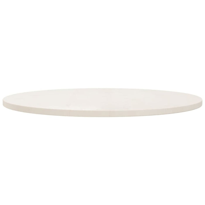 Table Top White ø90x2.5 Cm Solid Wood Pine Notlpi