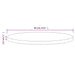 Table Top White ø60x2.5 Cm Solid Wood Pine Notlpa