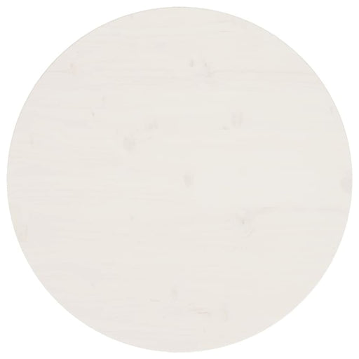 Table Top White ø60x2.5 Cm Solid Wood Pine Notlpa