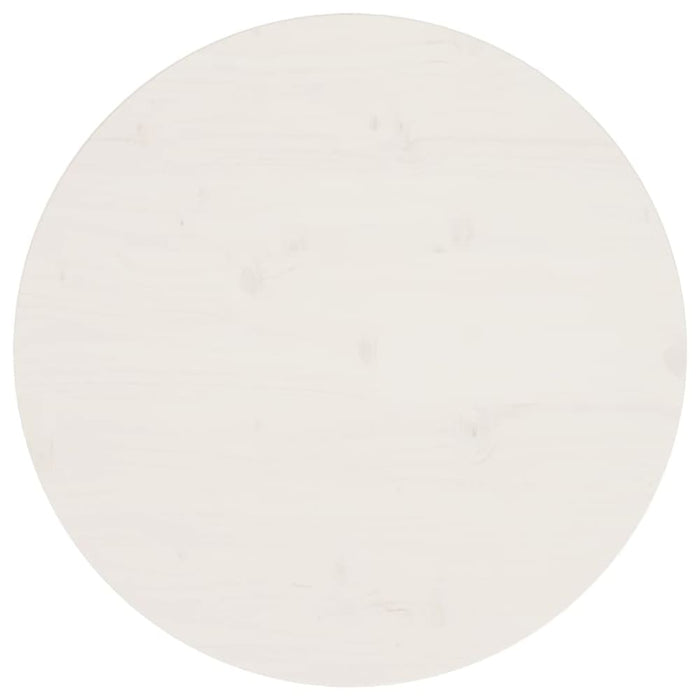 Table Top White ø60x2.5 Cm Solid Wood Pine Notlpa