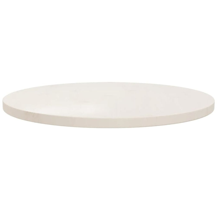 Table Top White ø60x2.5 Cm Solid Wood Pine Notlpa