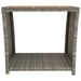 Tea Table with Wooden Top Grey Poly Rattan&solid Wood