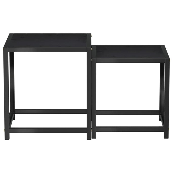 Tea Tables 2 Pcs Mdf Black Ttolpn